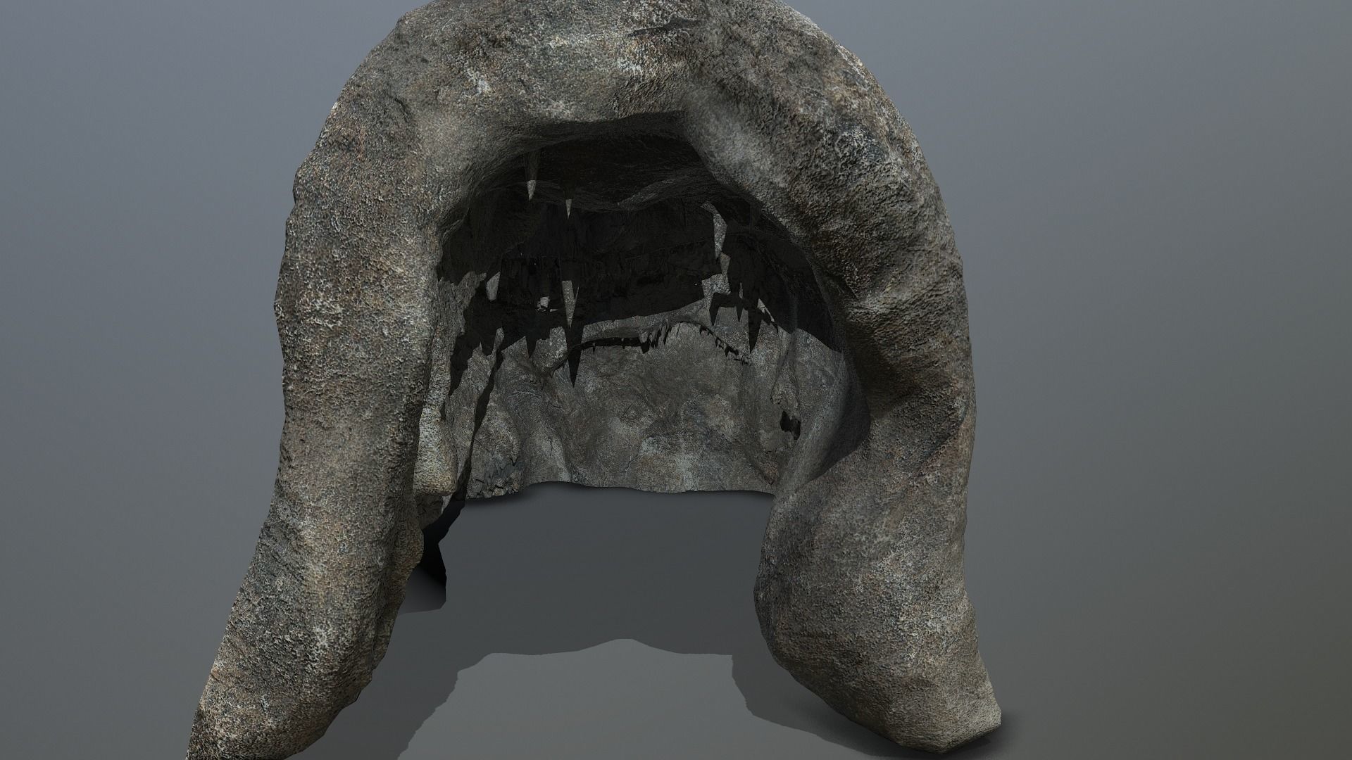 Big Cave lowpoly 3D model_3