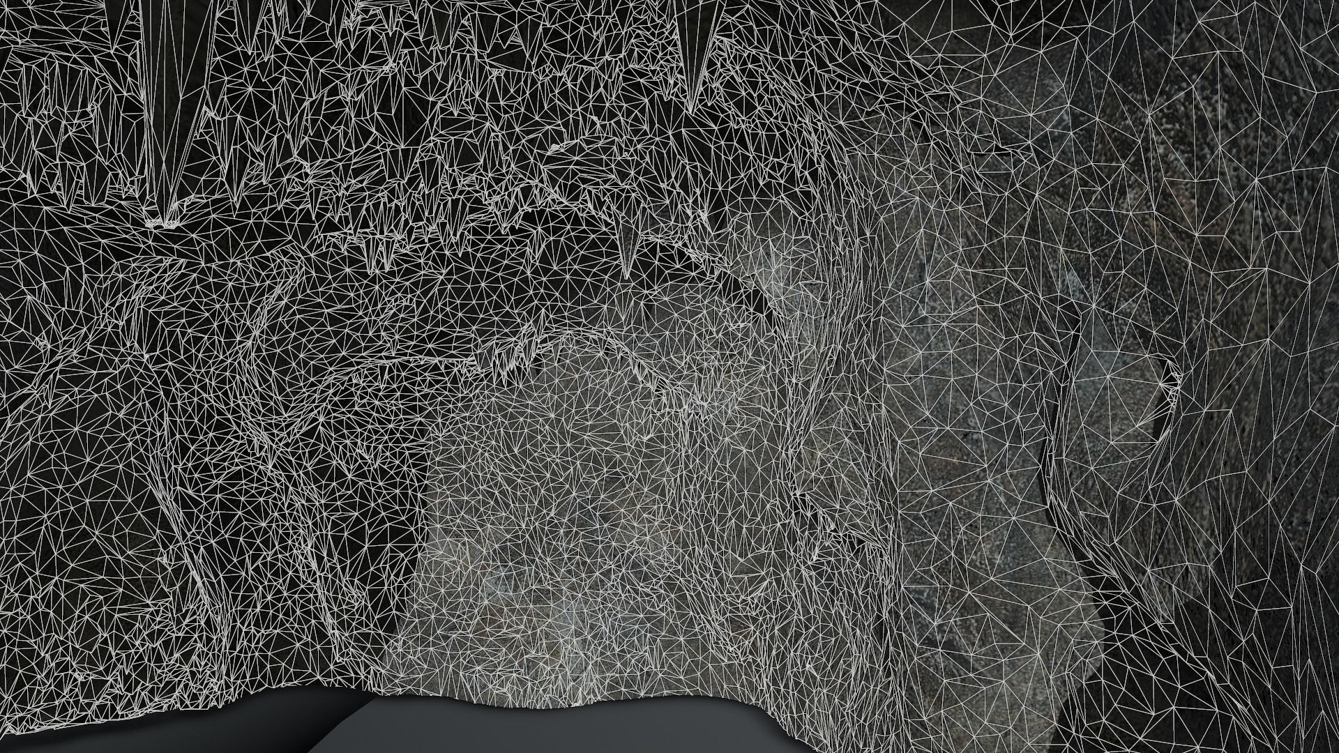 Big Cave lowpoly 3D model_5