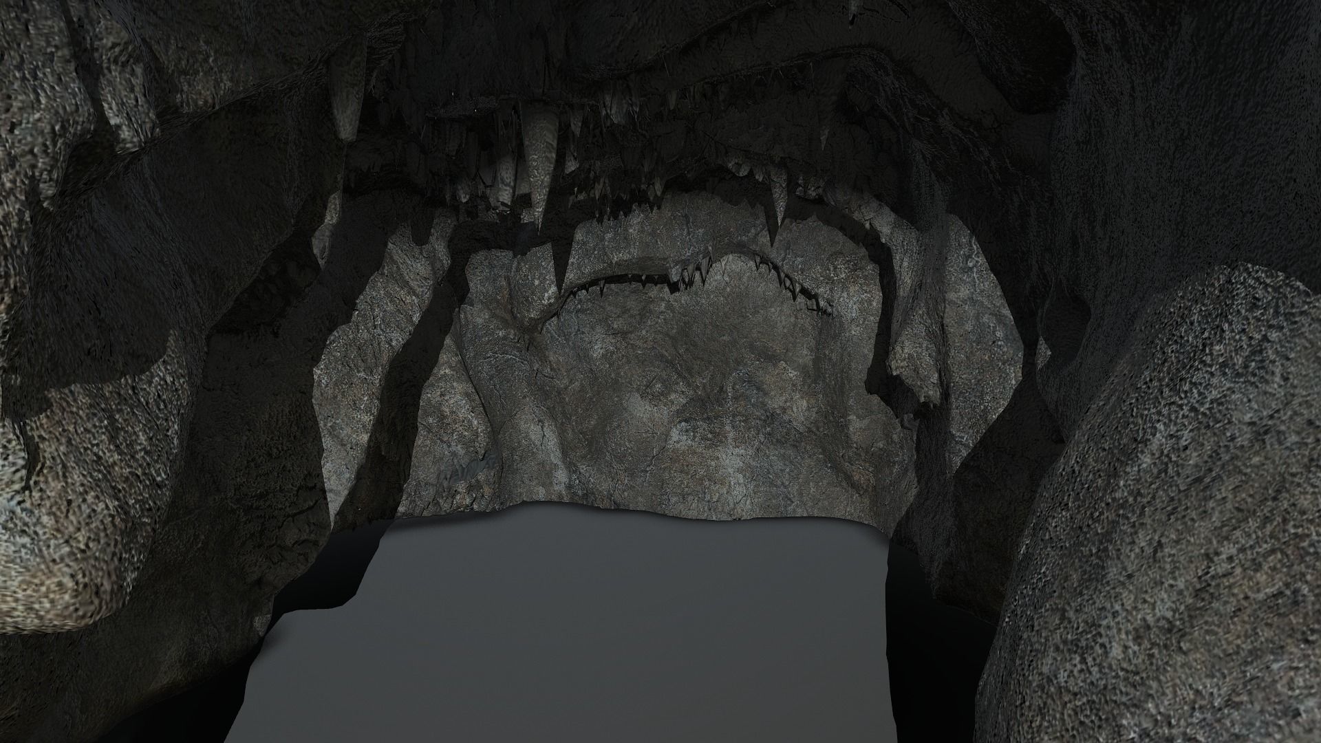 Big Cave lowpoly 3D model_2