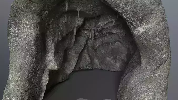 Big Cave lowpoly 3D model
