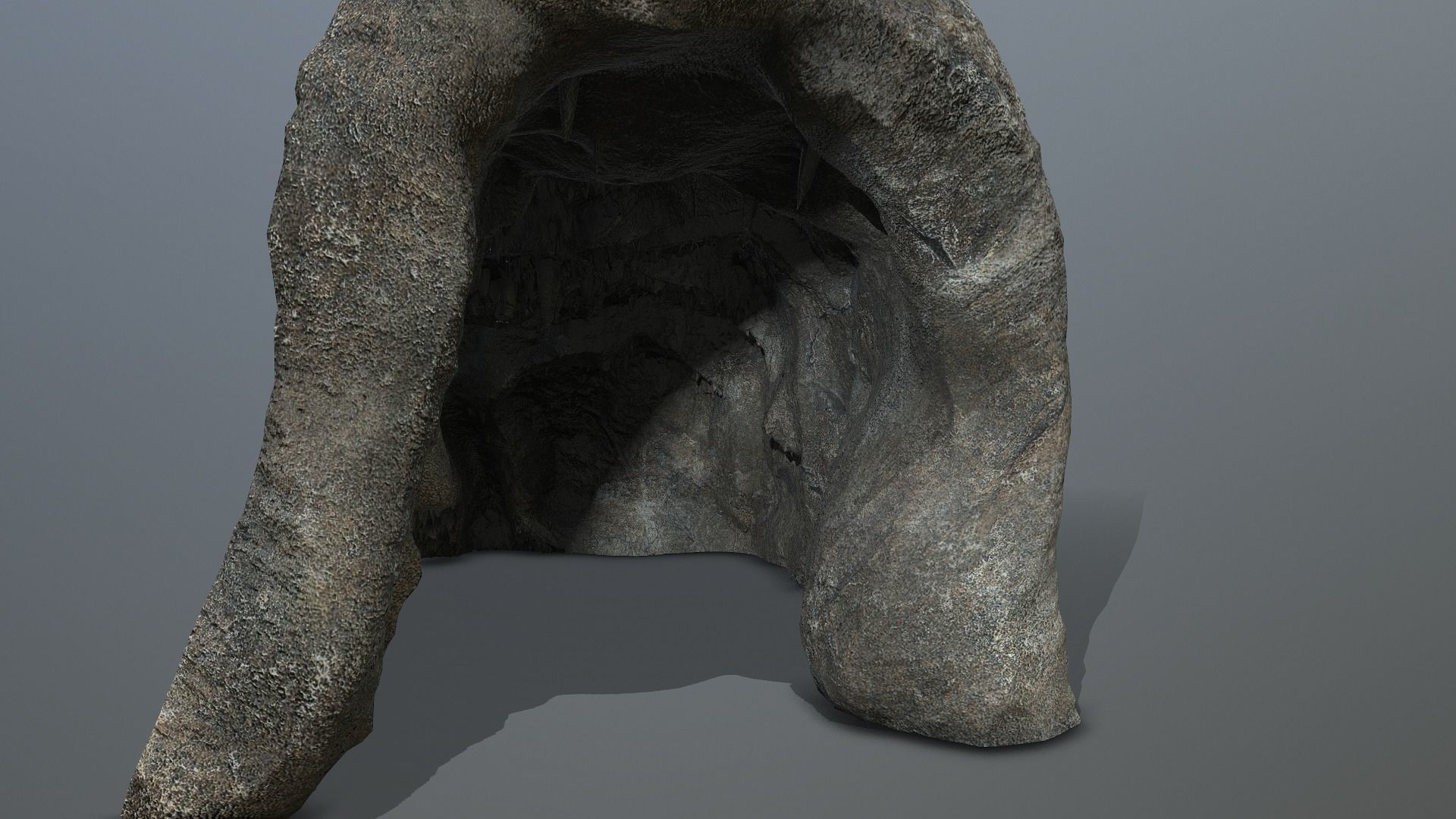 Big Cave lowpoly 3D model_7