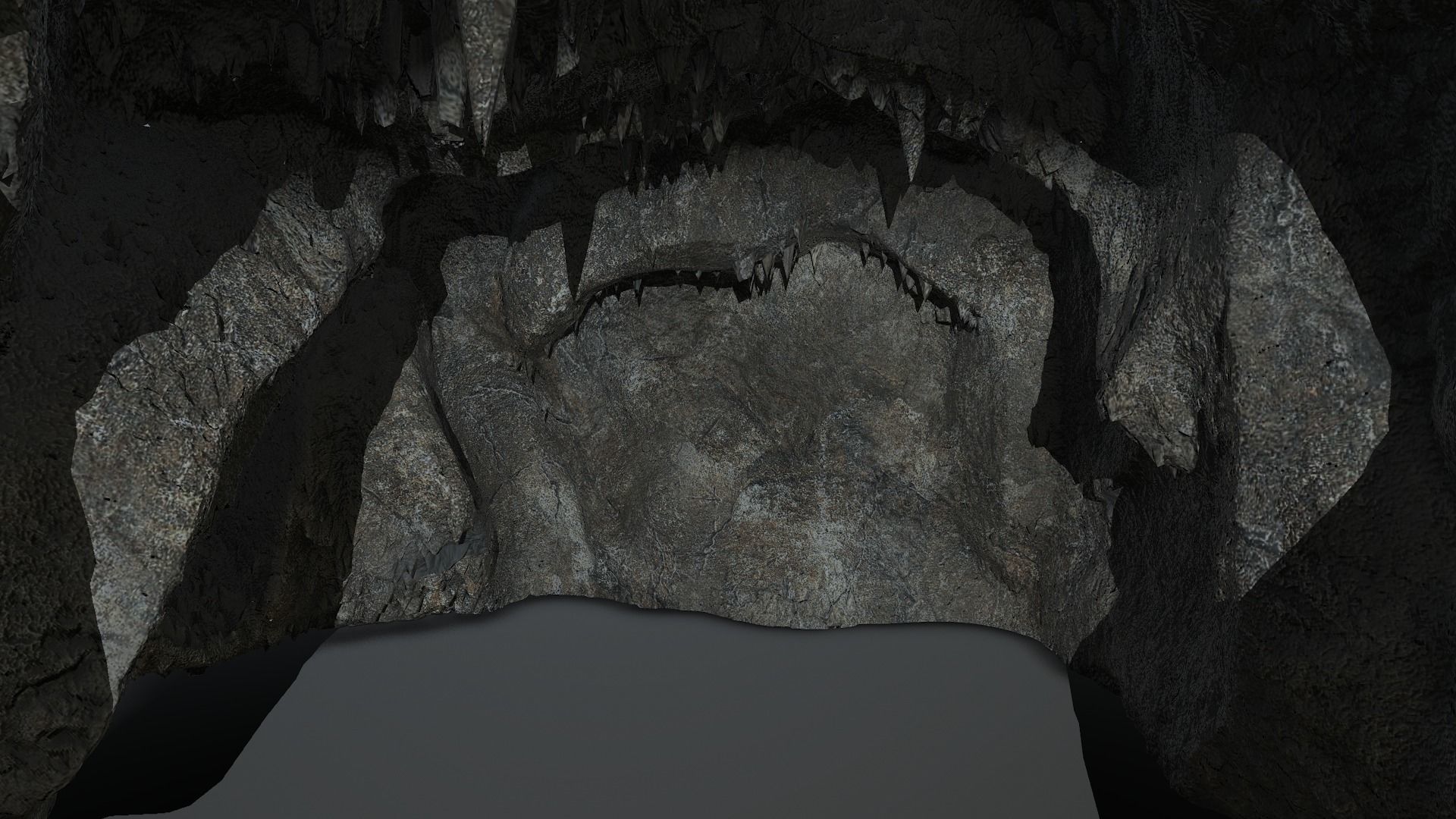 Big Cave lowpoly 3D model_4