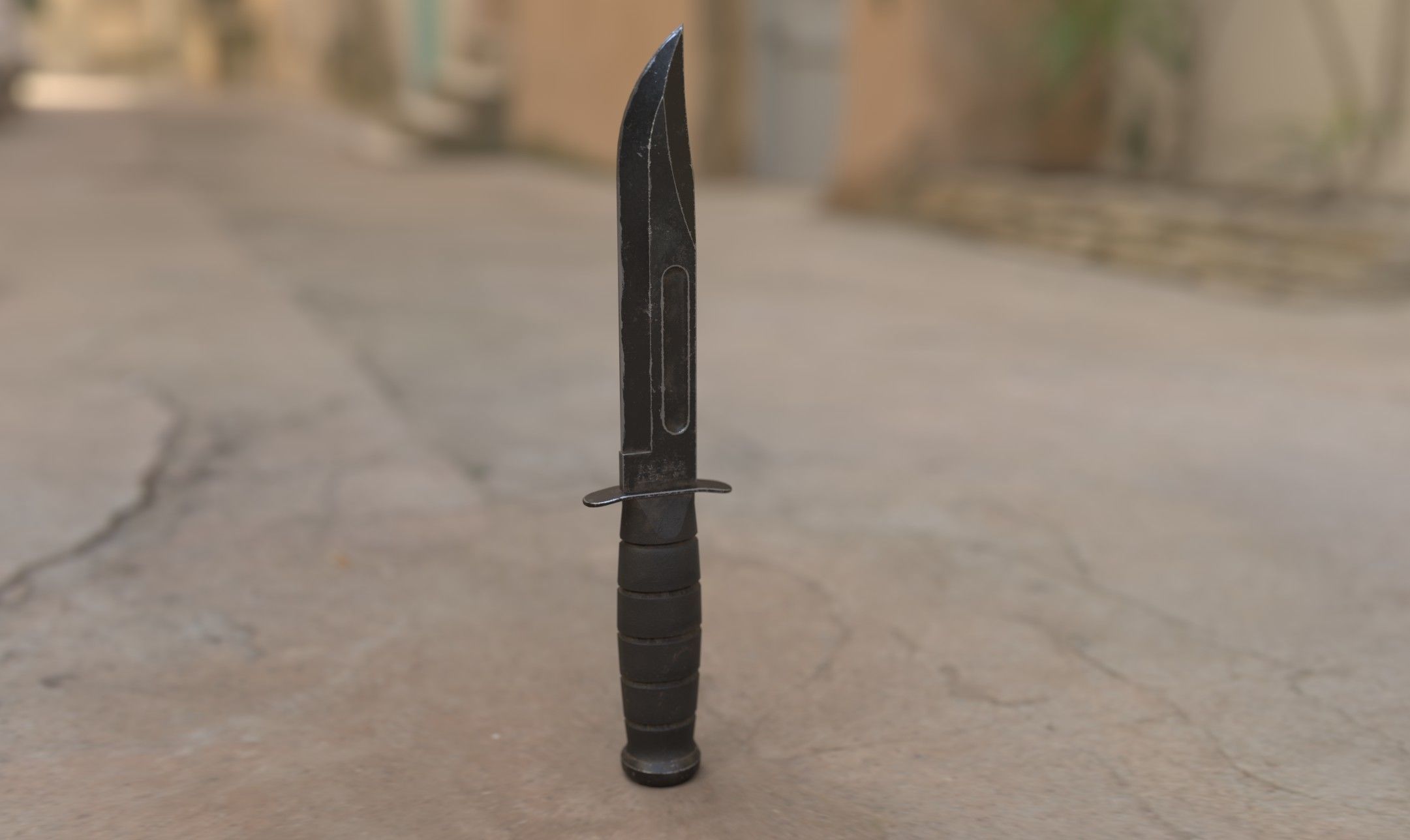 Ka-Bar Combat Knife Low-poly 3D model_1