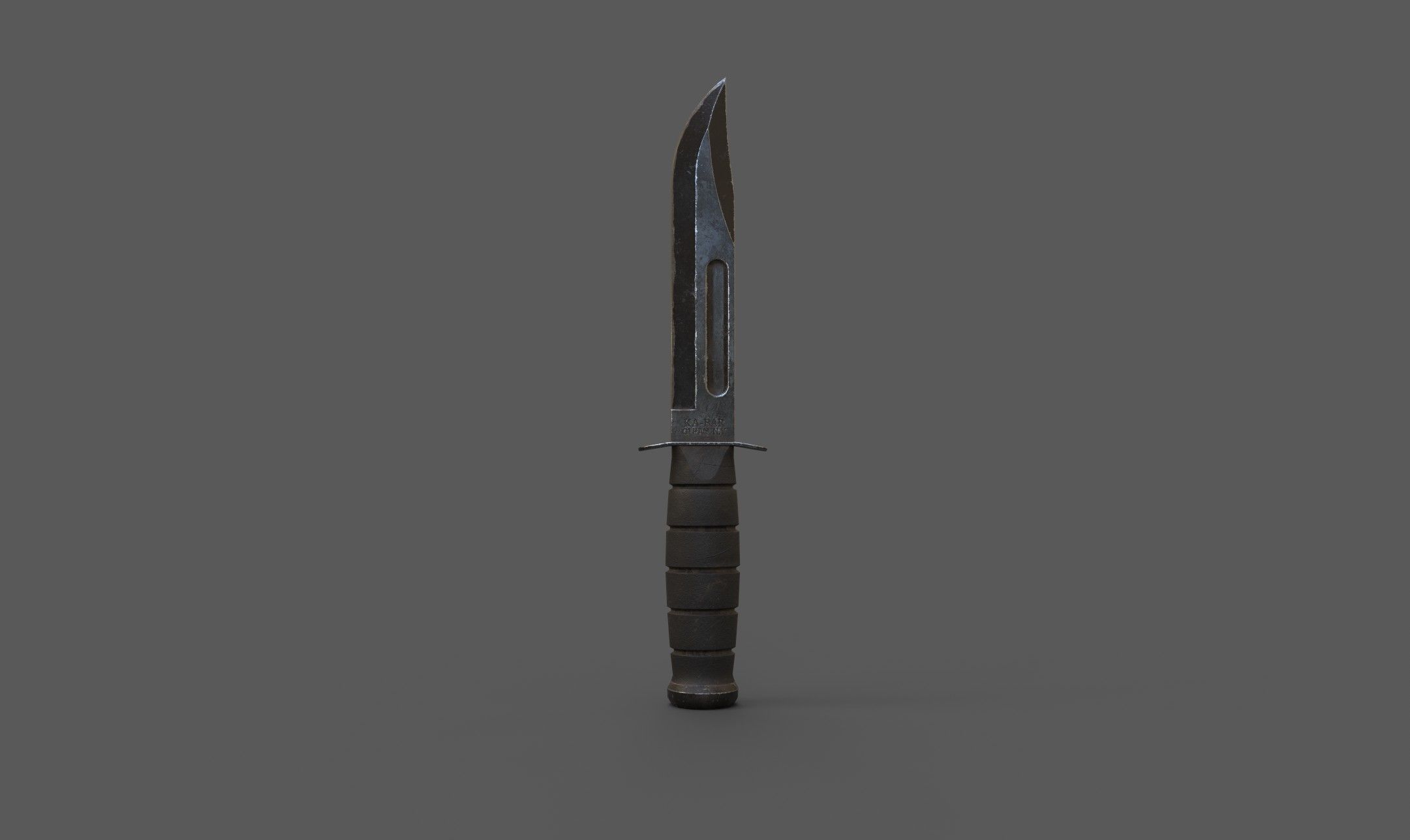 Ka-Bar Combat Knife Low-poly 3D model_4