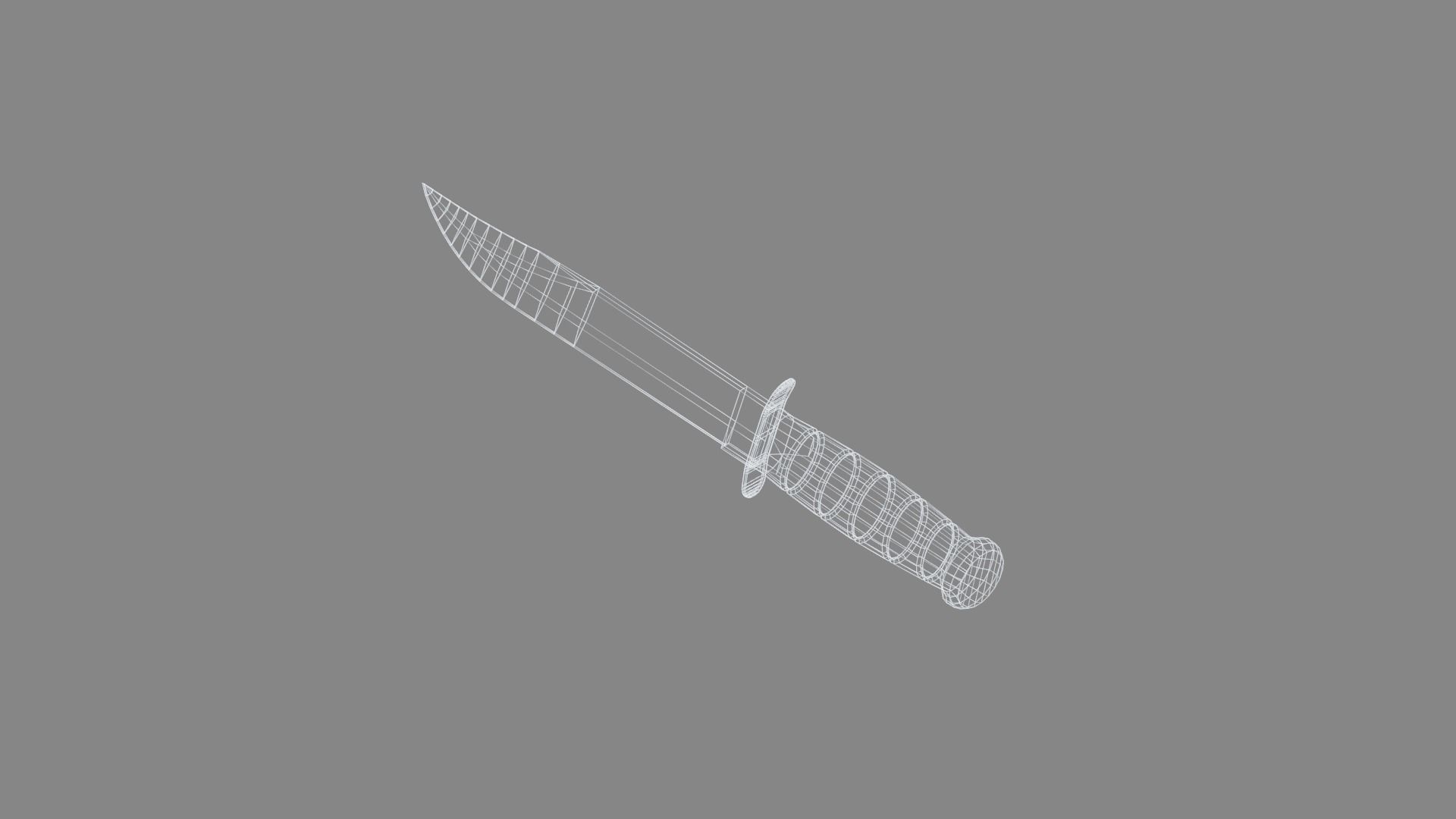 Ka-Bar Combat Knife Low-poly 3D model_8