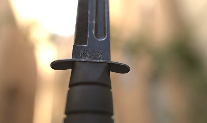 Ka-Bar Combat Knife Low-poly 3D model