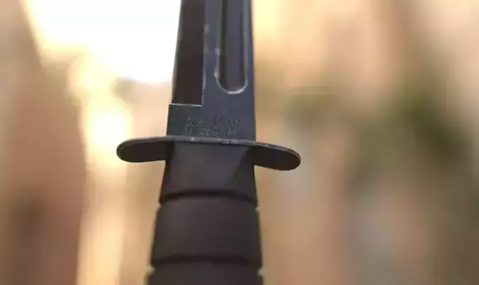 Ka-Bar Combat Knife Low-poly 3D model