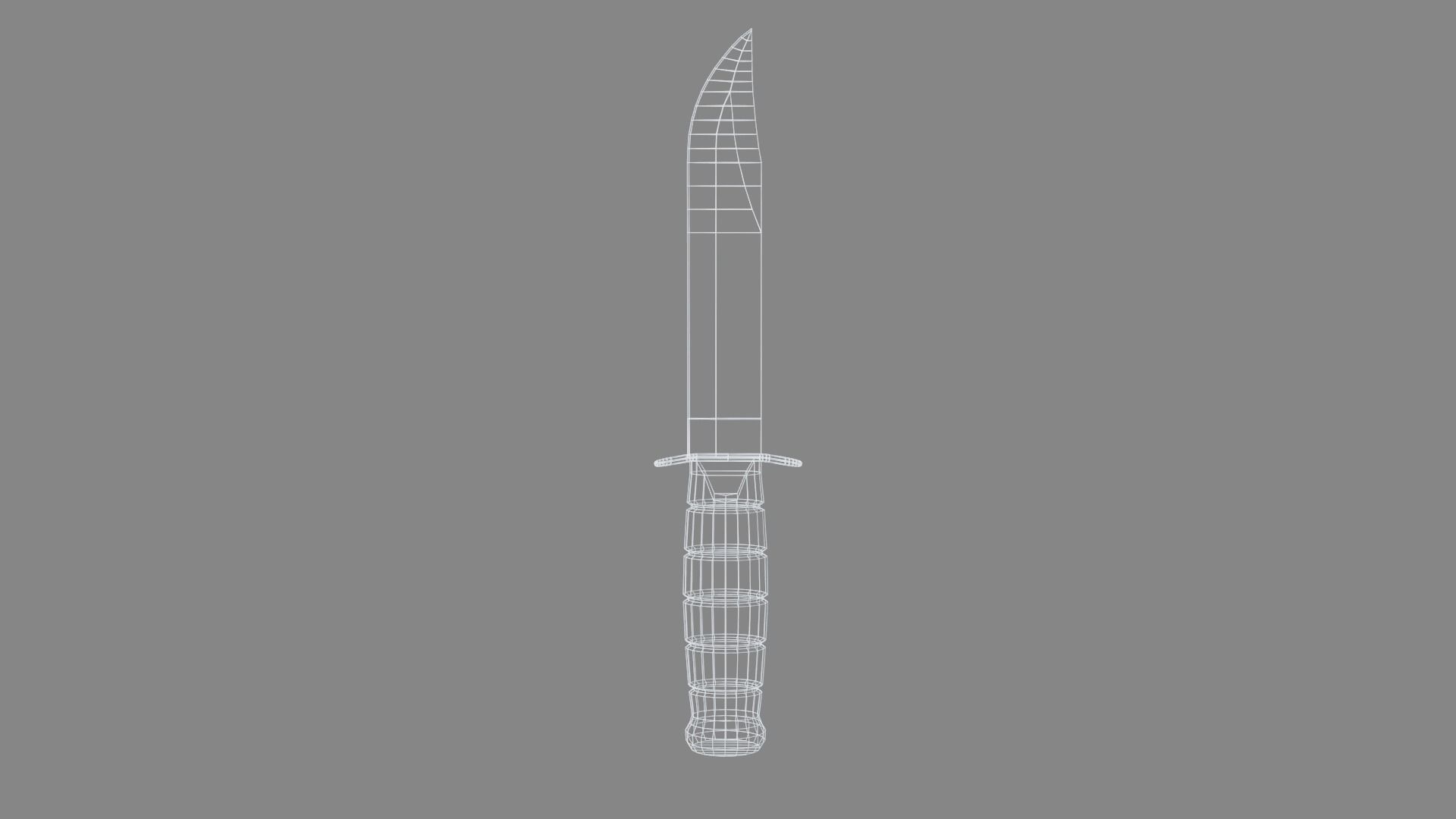 Ka-Bar Combat Knife Low-poly 3D model_7