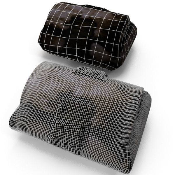 Mini Chest 02 - Low and High Poly versions Low-poly 3D model_1