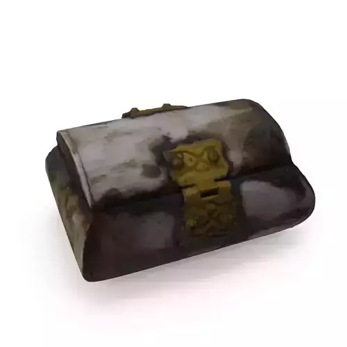 Mini Chest 02 - Low and High Poly versions Low-poly 3D model