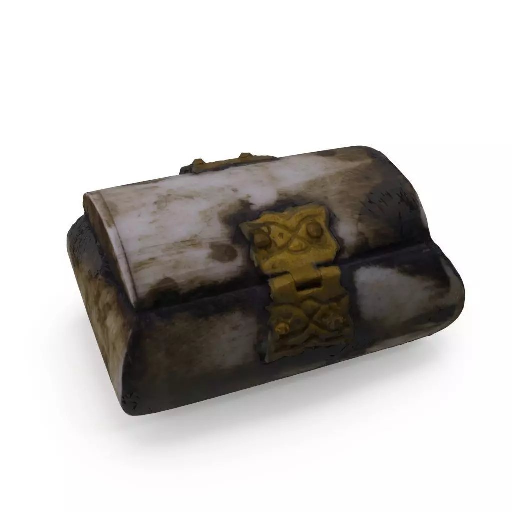 Mini Chest 02 - Low and High Poly versions Low-poly 3D model_0
