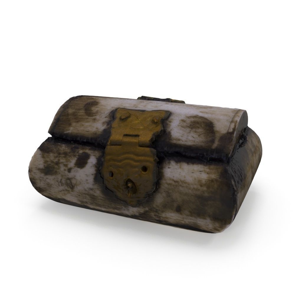 Mini Chest 02 - Low and High Poly versions Low-poly 3D model_5