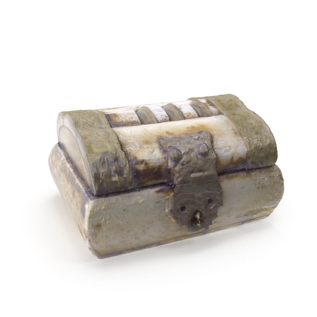 Mini Chest 03 - Low and High Poly versions Low-poly 3D model_4
