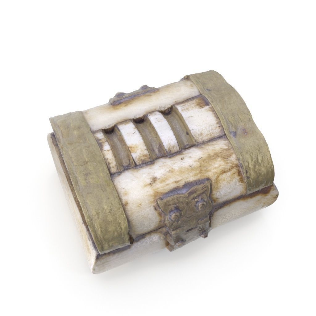 Mini Chest 03 - Low and High Poly versions Low-poly 3D model_3