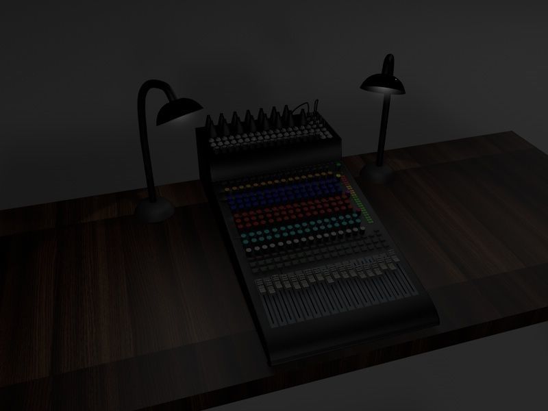 Mixing table 3D model_3