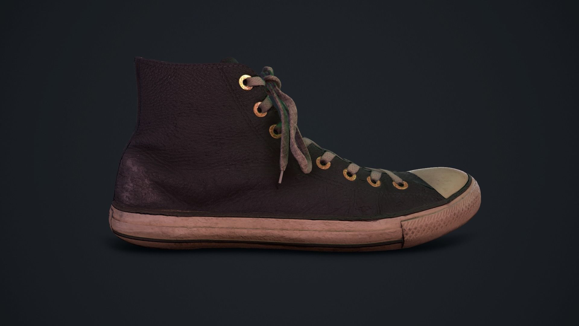 Converse All Star Black 3D model Low-poly 3D model_3