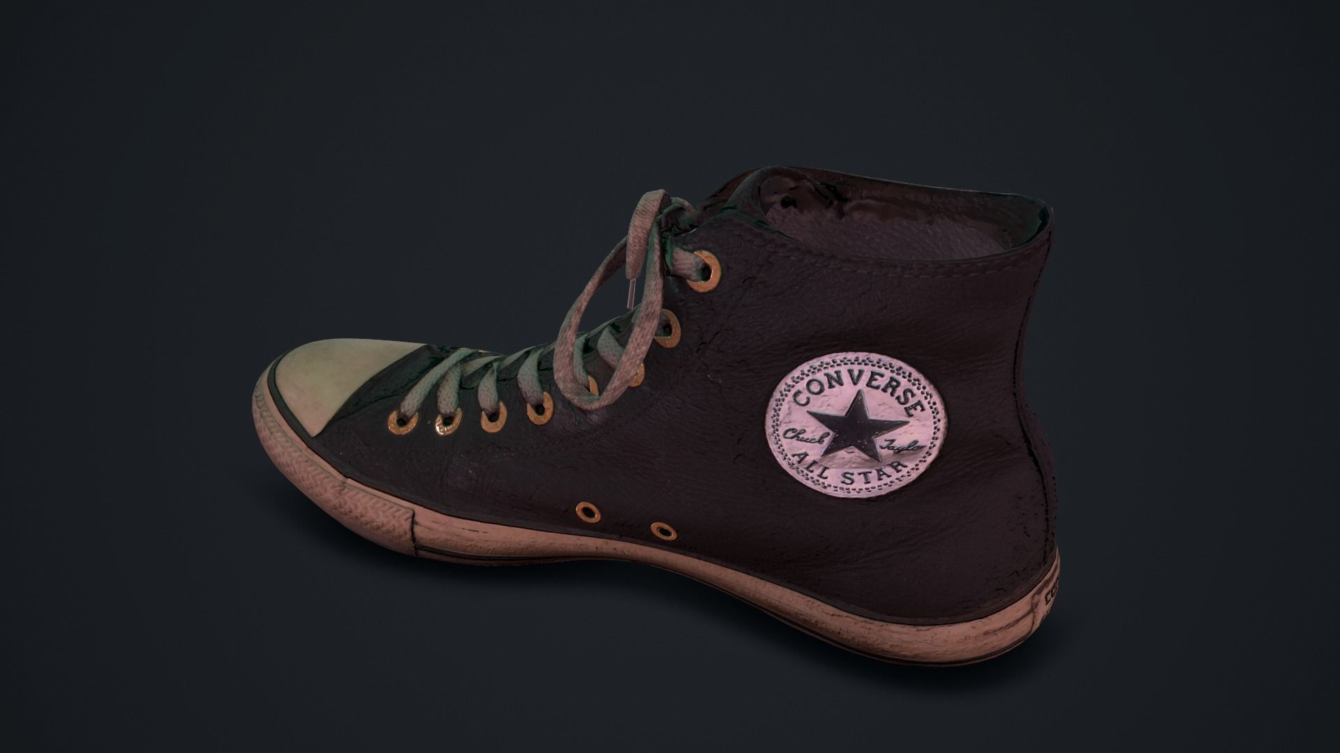 Converse All Star Black 3D model Low-poly 3D model_4