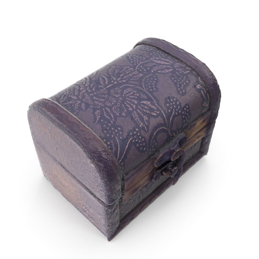 Small Chest 04 - Low and High Poly versions Low-poly 3D model_4