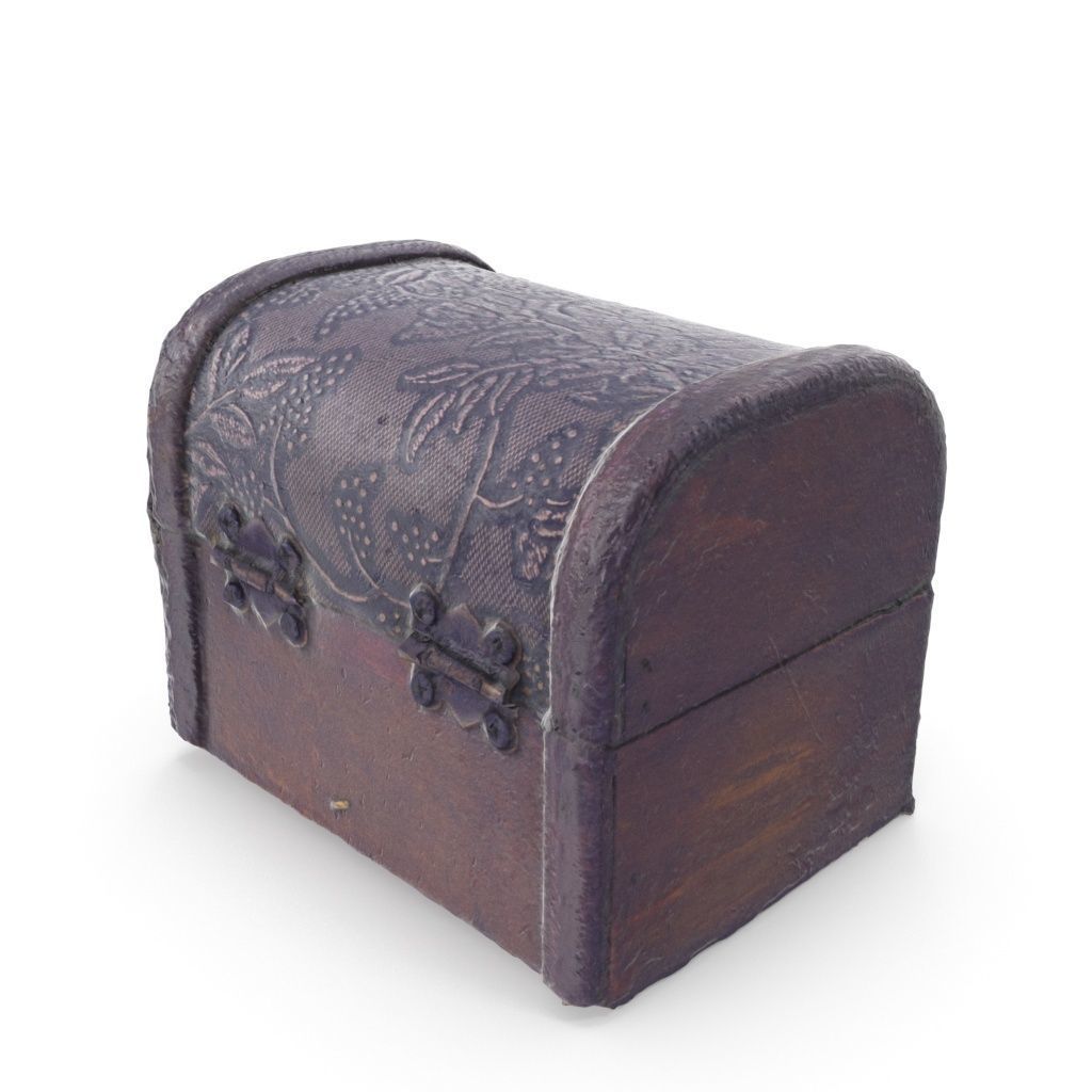 Small Chest 04 - Low and High Poly versions Low-poly 3D model_5