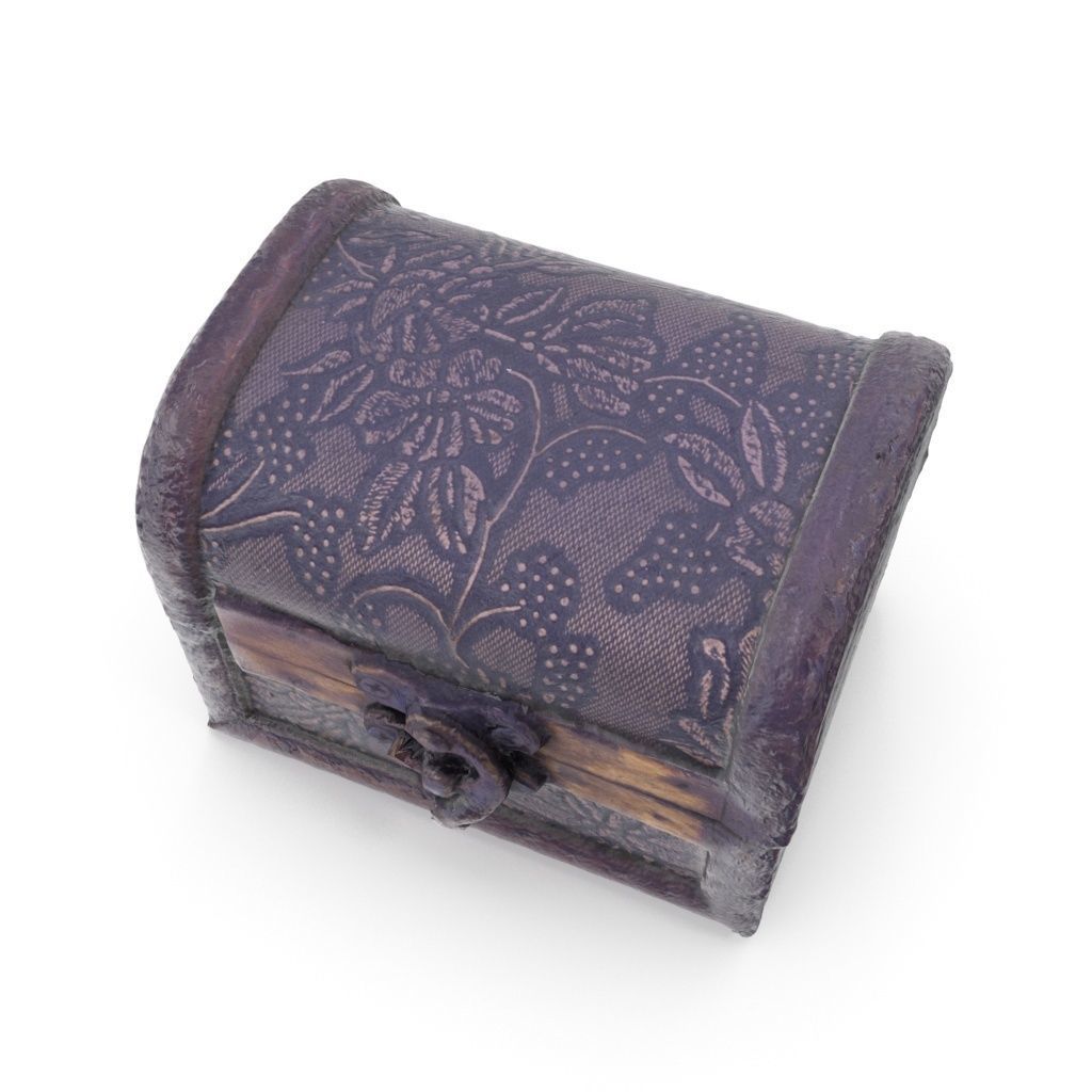 Small Chest 04 - Low and High Poly versions Low-poly 3D model_3