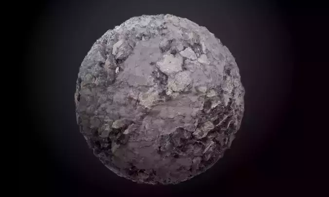 Concrete Wall Damaged Seamless PBR Texture