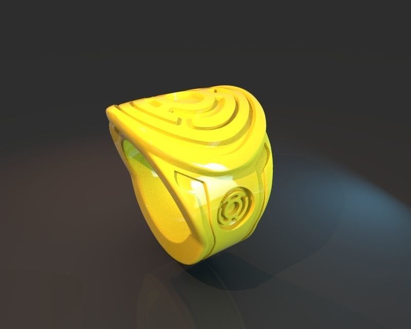 Yellow Lantern Power Ring 3D print model_10