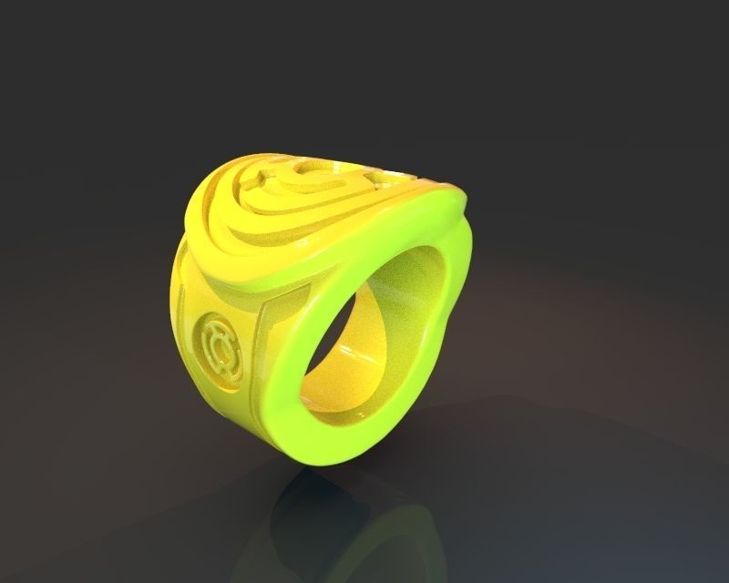 Yellow Lantern Power Ring 3D print model_11