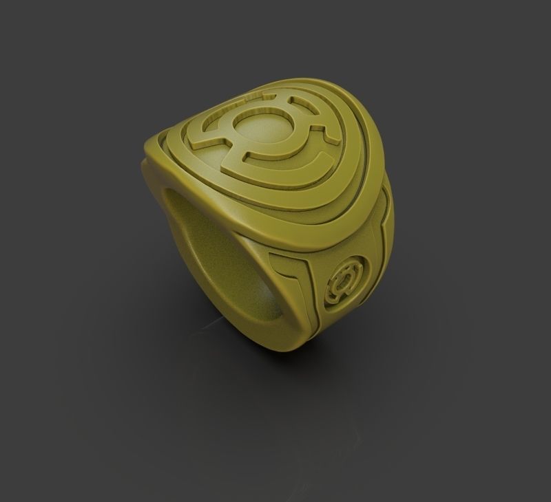 Yellow Lantern Power Ring 3D print model_13