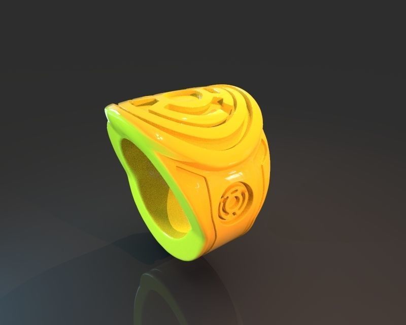 Yellow Lantern Power Ring 3D print model_12