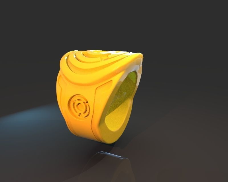 Yellow Lantern Power Ring 3D print model_8