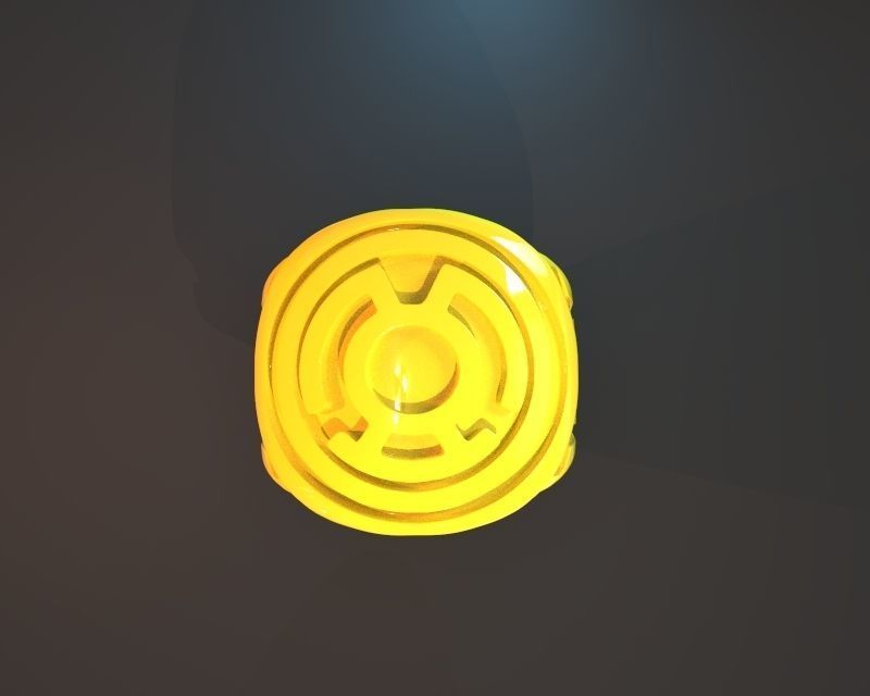 Yellow Lantern Power Ring 3D print model_7