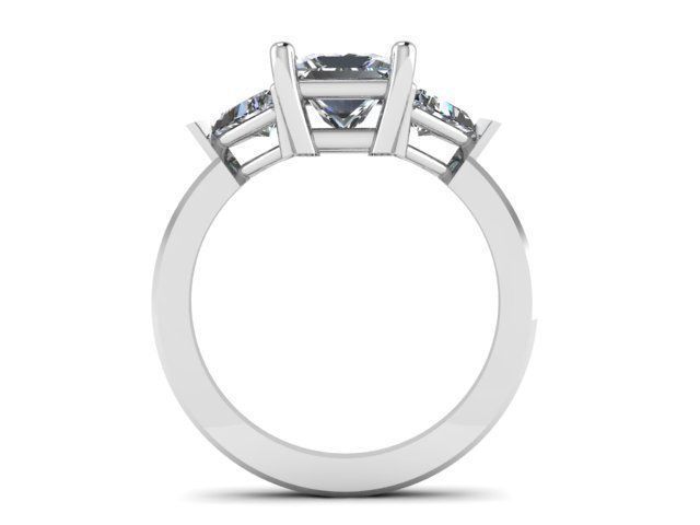 Princes  triangles  ring  3D print model_2