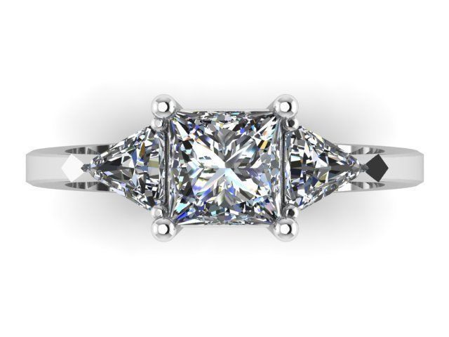 Princes  triangles  ring  3D print model_1