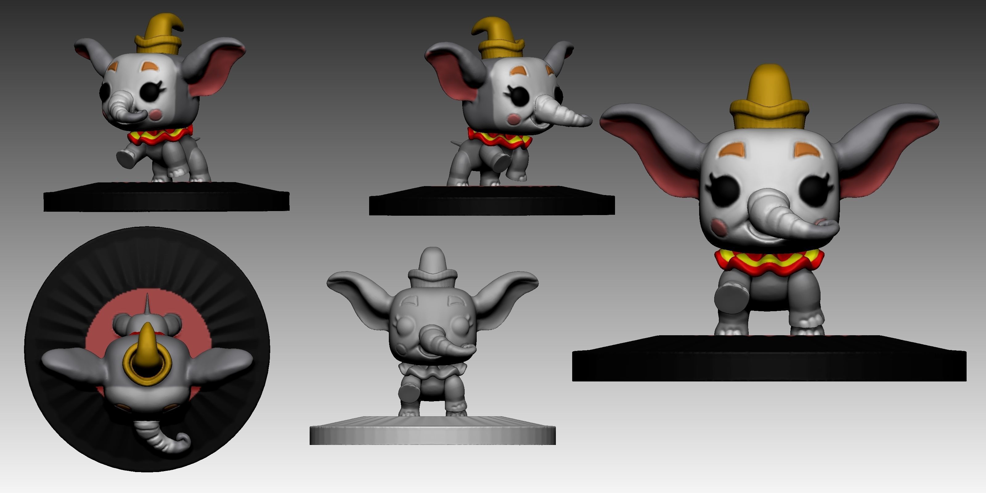 Dumbo PopFunko Clown 3D print model_2
