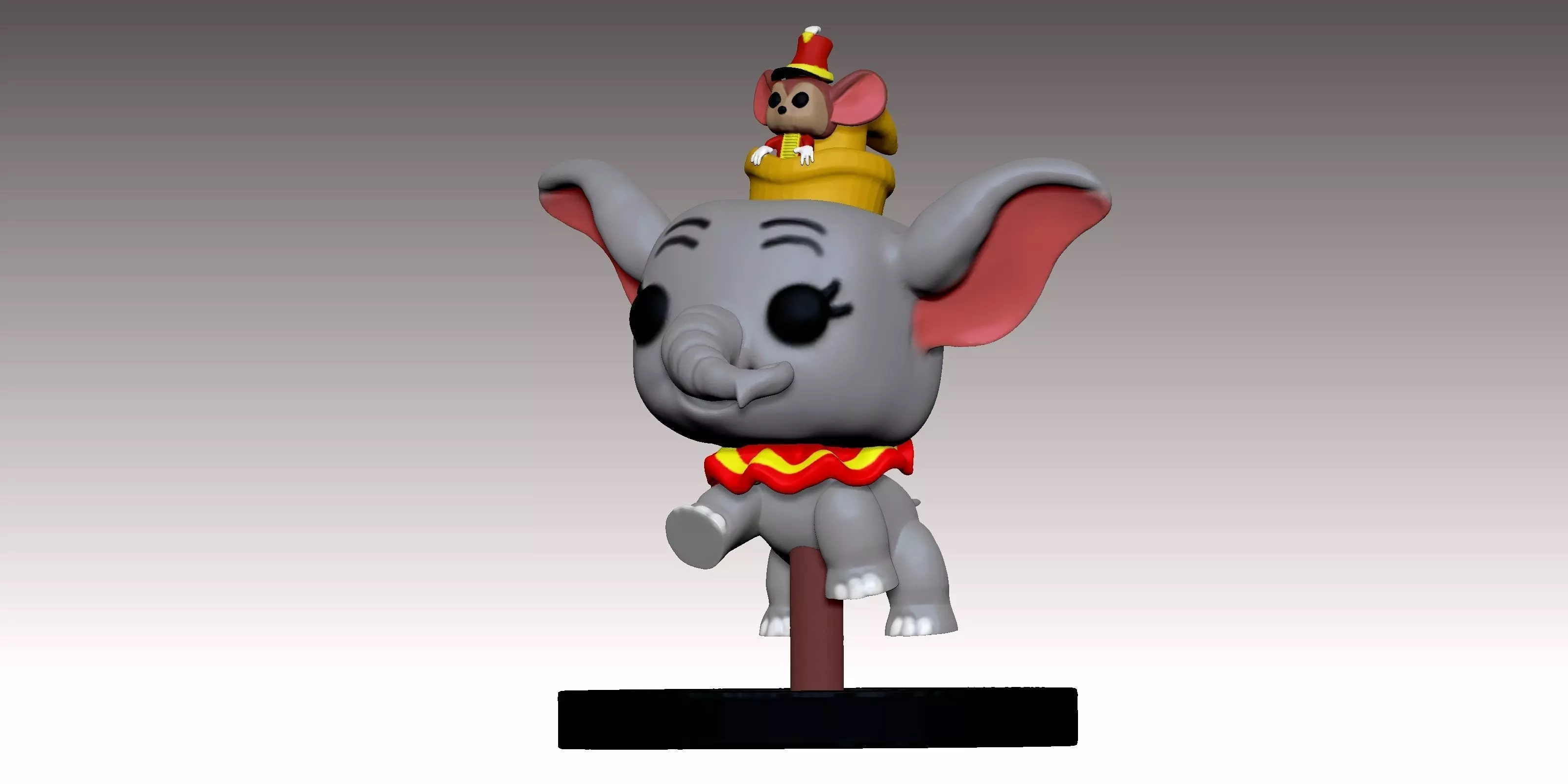 Dumbo PopFunko flying 3D print model_0