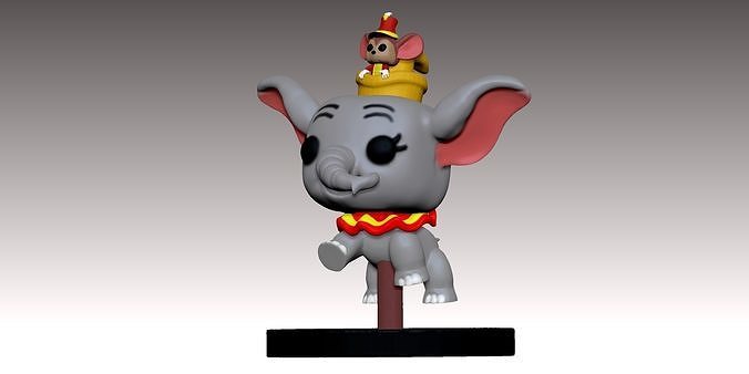 Dumbo PopFunko flying 3D print model