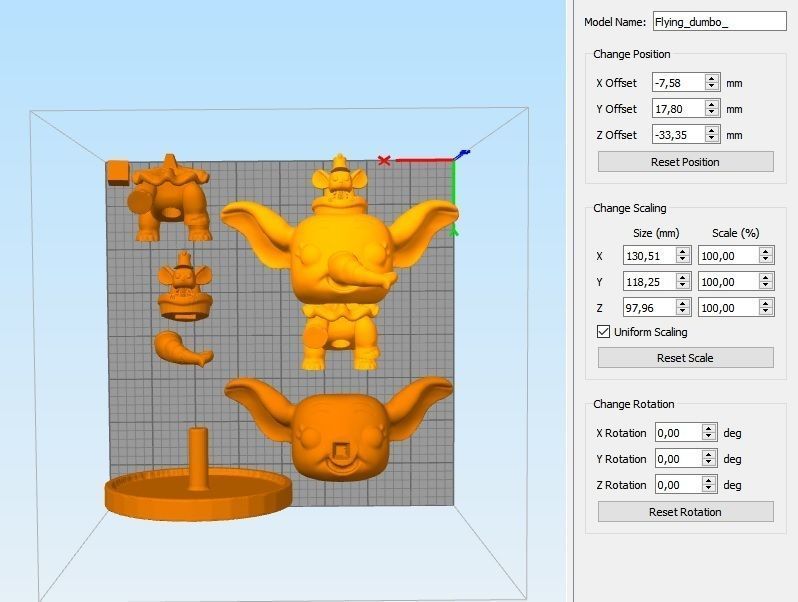 Dumbo PopFunko flying 3D print model_5