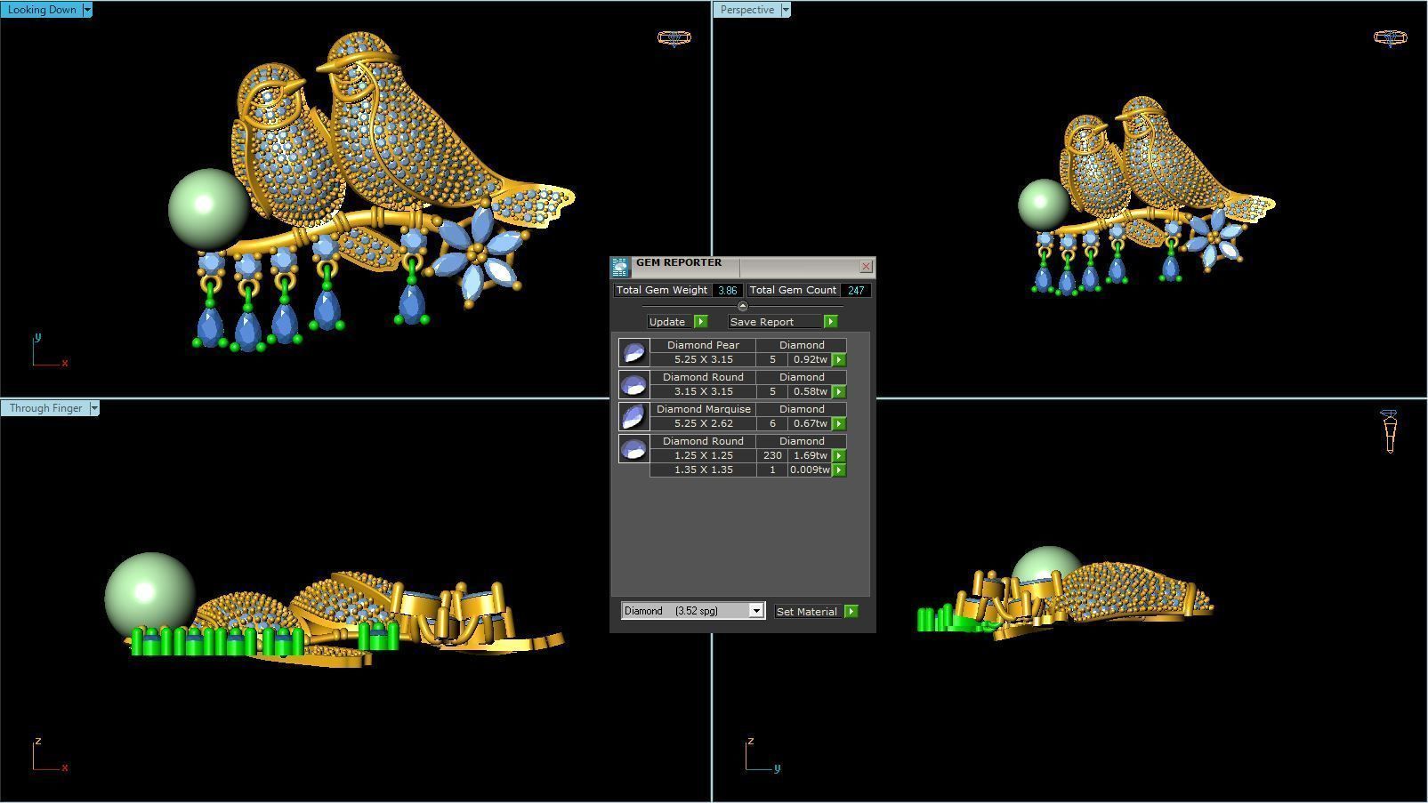 bird necklace 3D model_1