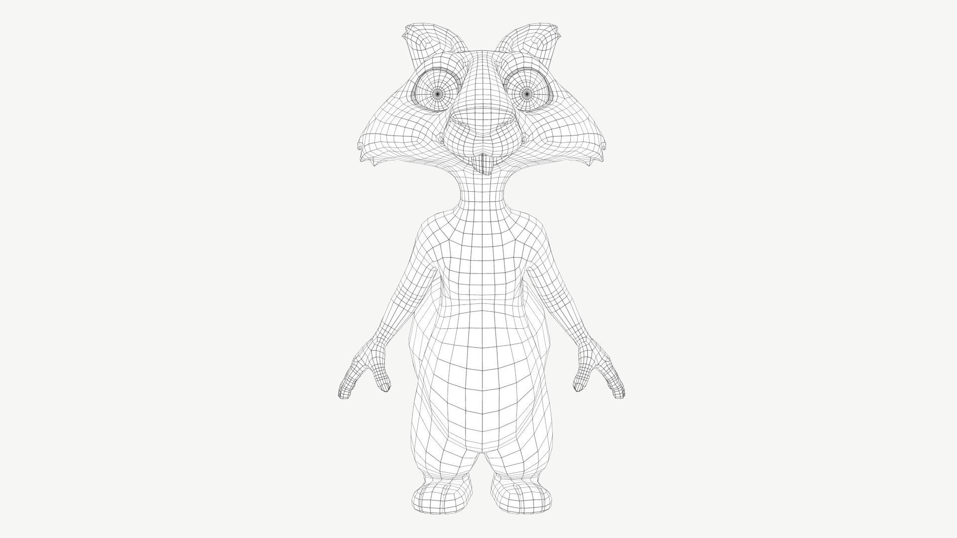 Cartoon Squirrel Low-poly 3D model_9