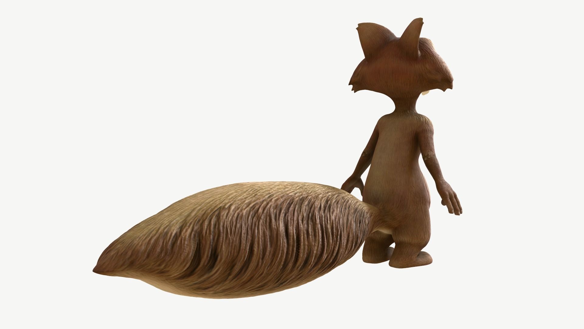 Cartoon Squirrel Low-poly 3D model_4