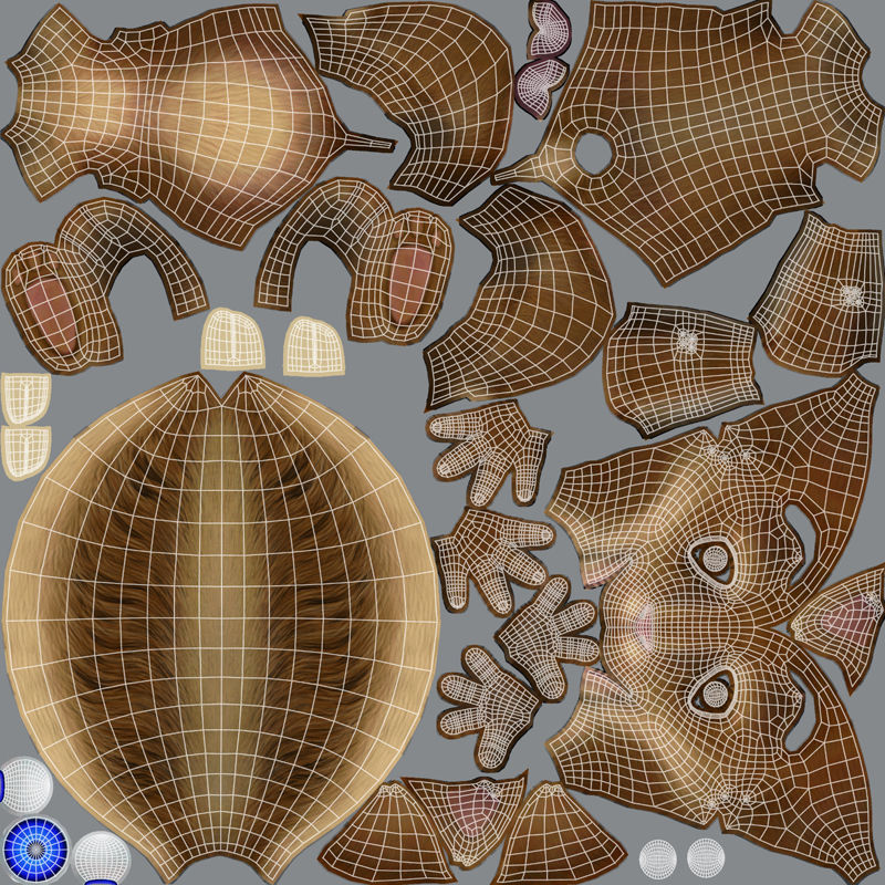 Cartoon Squirrel Low-poly 3D model_12