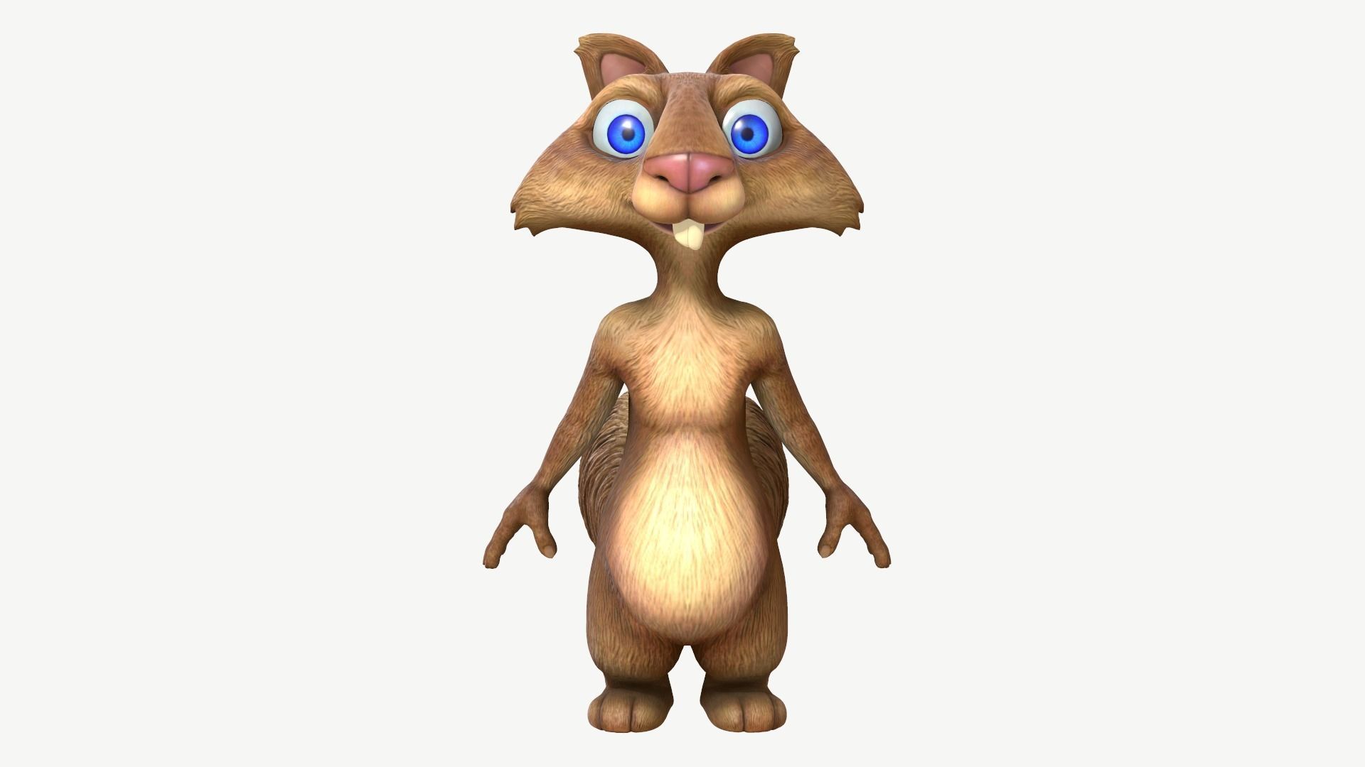 Cartoon Squirrel Low-poly 3D model_8