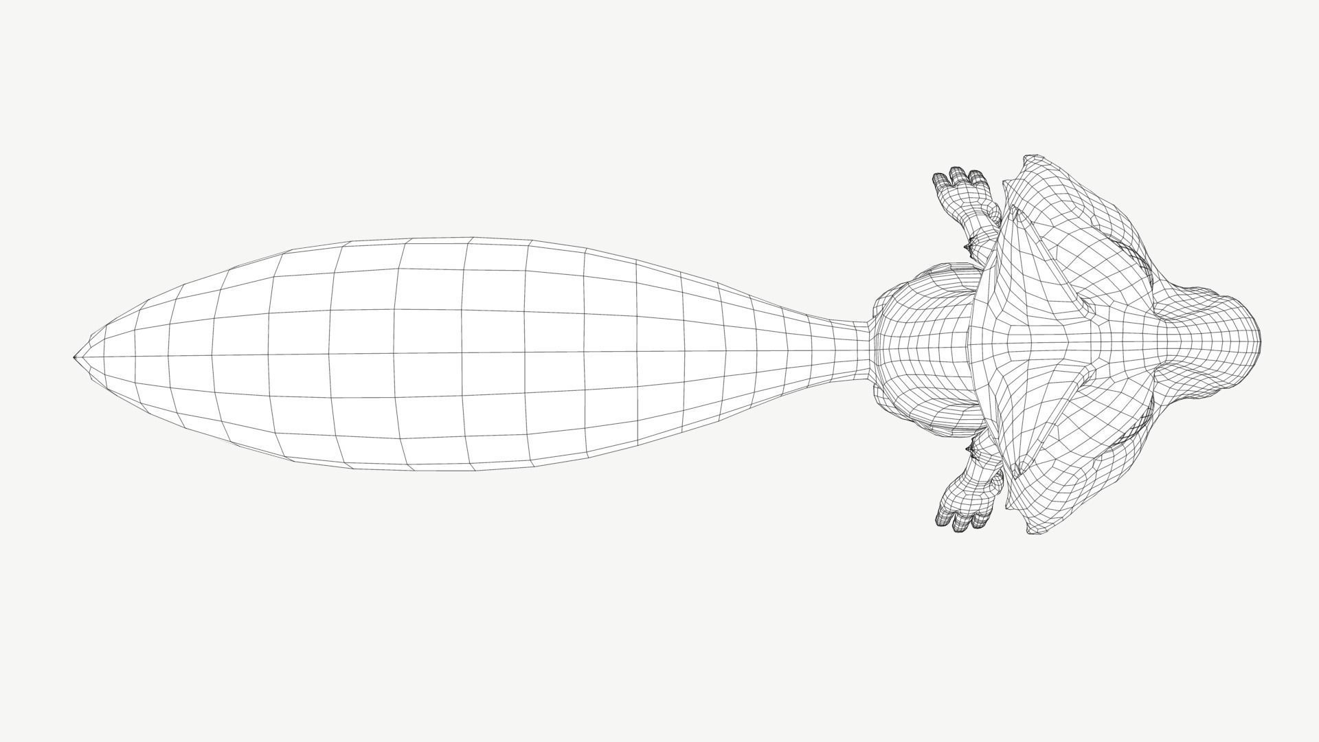 Cartoon Squirrel Low-poly 3D model_7