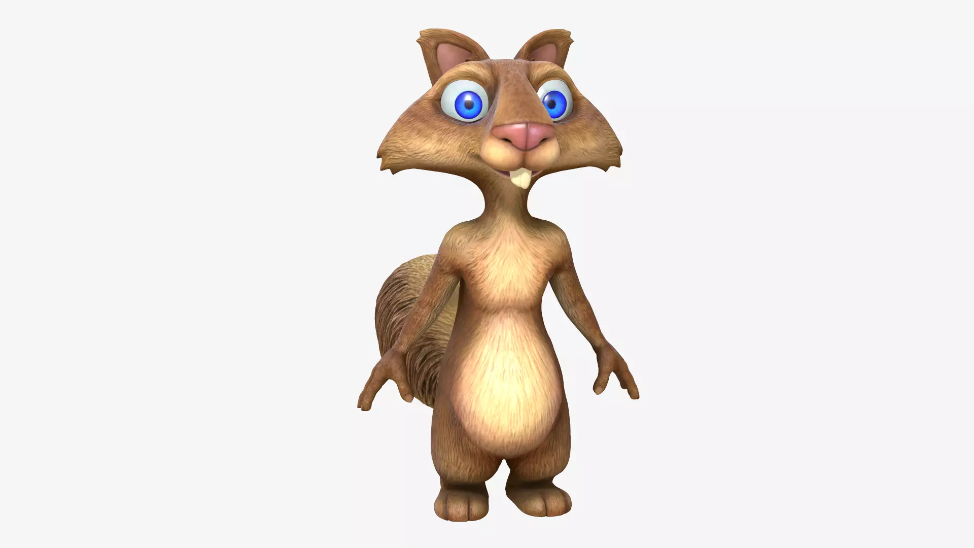 Cartoon Squirrel Low-poly 3D model_0