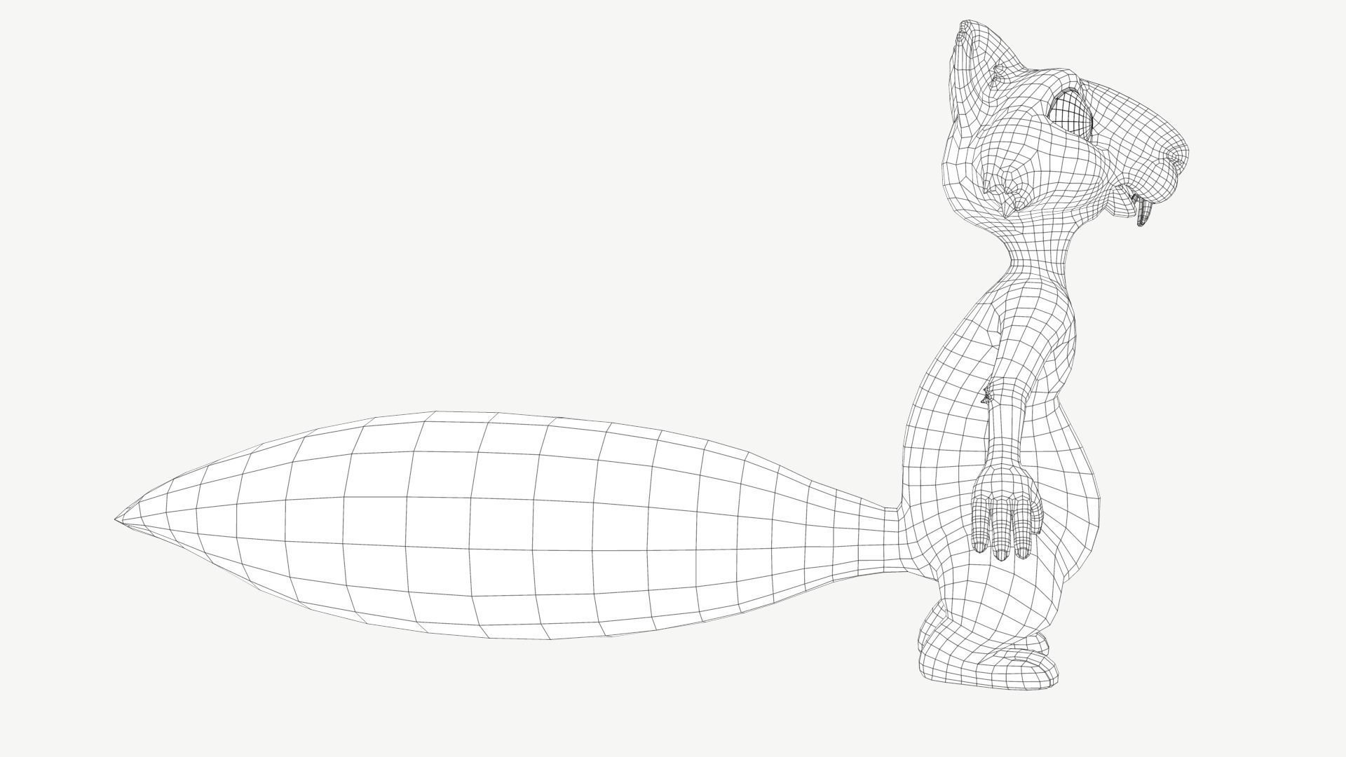 Cartoon Squirrel Low-poly 3D model_3