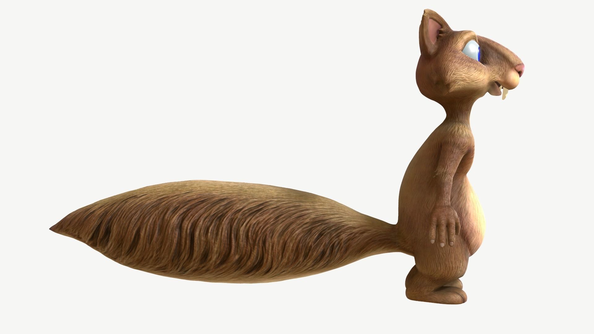 Cartoon Squirrel Low-poly 3D model_2