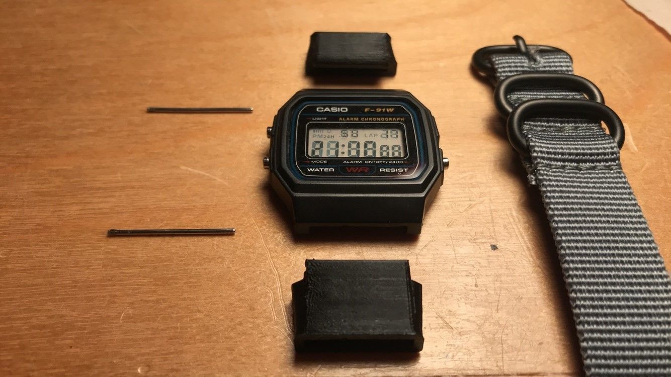 Casio Strap Adapter 3D print model_1