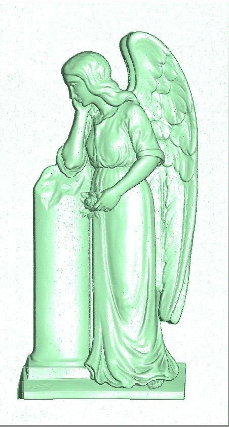 Angel in tomb mold 3D model_1