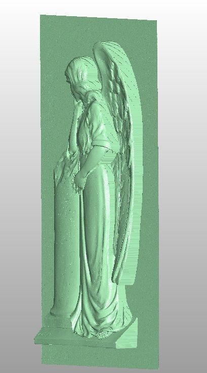 Angel in tomb mold 3D model_5