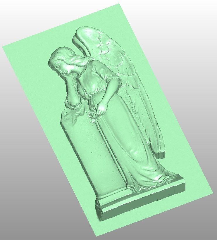 Angel in tomb mold 3D model_4